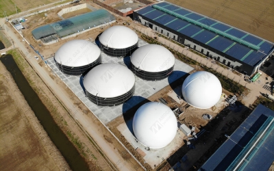 6 sets of membrane gas holder project in Jiangsu